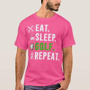 Ät Sova Golf Upprepa Rolig Golf Golfare Golf T Shirt