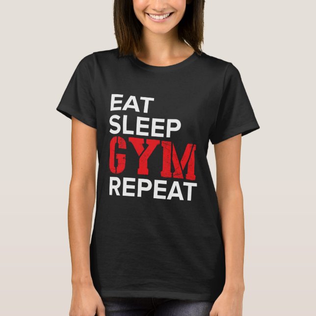 Ät Sova Gym Genta  T Shirt (Framsida)