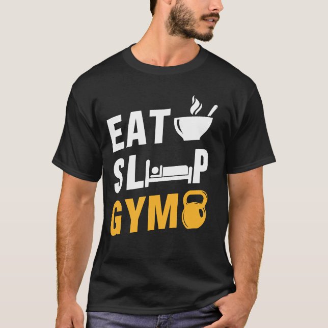 Ät Sova Gym Träning T Shirt (Framsida)