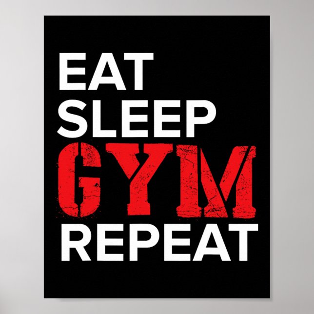Ät Sova Gym Upprepa  Poster (Framsidan)