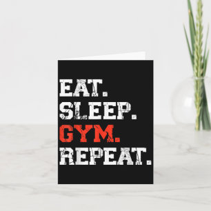 Ät Sova Gymma Upprepa Rolig Fitness Träning Tränin Kort
