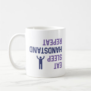 Ät Sova Handstående Upprepa Kaffemugg
