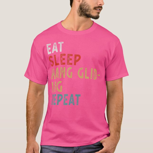 Ät Sova Hängglidning Upprepa Roligt Present För Sp T Shirt (Framsida)
