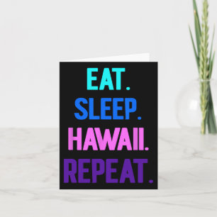 Ät Sova Hawaii Upprepa Aloha Vibes Tiki Luau Fest Kort