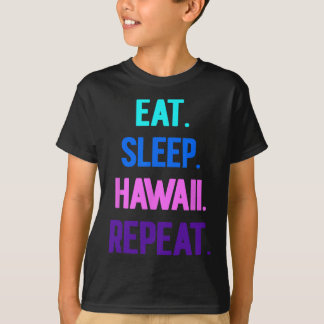 Ät Sova Hawaii Upprepa Aloha Vibes Tiki Luau-fest T Shirt