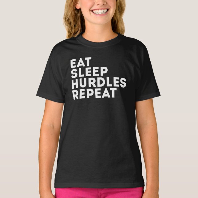Ät Sova Hinder Upprepa T Shirt (Framsida)