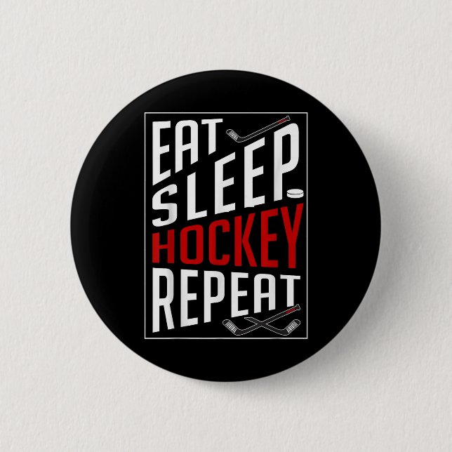 Ät Sova Hockey Upprepa Fält Ishockeyspelare F Knapp (Framsida)