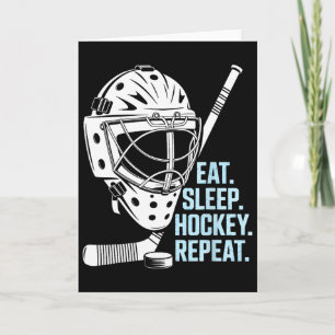 Ät Sova Hockey Upprepa Hockey Mask Sticker Sport F Kort