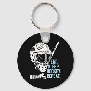 Ät Sova Hockey Upprepa Hockey Mask Sticker Sport F Nyckelring
