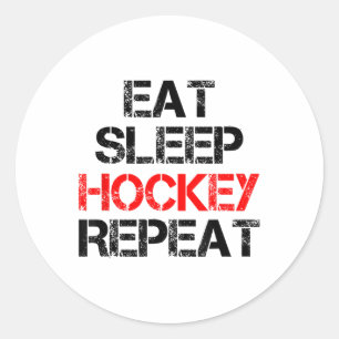 Ät Sova Hockey Upprepa Is Fält Skridskoåkning Kana Runt Klistermärke