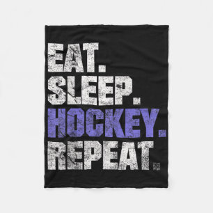 Ät Sova Hockey Upprepa Ishockey Landhockey Co Fleecefilt