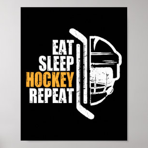 Ät Sova Hockey Upprepa Jul För Tonåringar Vuxen H Poster