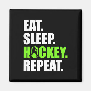 Ät Sova Hockey Upprepa Roliga Ishockeyspelare L Magnet