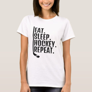 Ät Sova Hockey Upprepa T Shirt