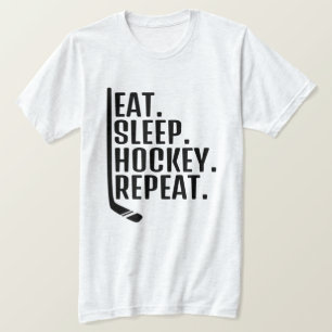 Ät Sova Hockey Upprepa T-Shirt