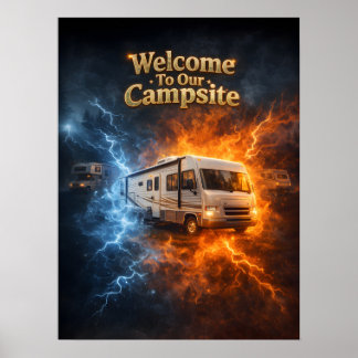 Ät Sova Husbil Flamma Poster