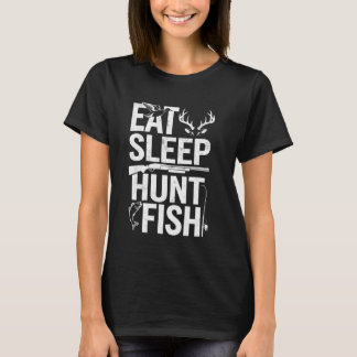 Ät Sova Jaga Fiska Fiske Fan Fiskare Jakt T Shirt