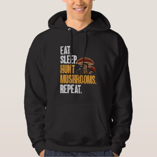 Ät Sova Jaga Svamp Morel Jägare Födosök Hoodie