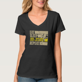 Ät Sova Jiu Jitsu Upprepa T Shirt