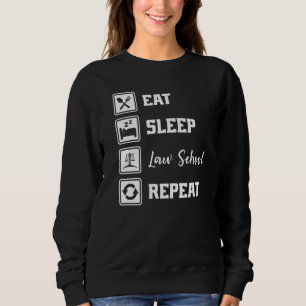 Ät Sova Juristskola Upprepa Advokat Skämt Rolig Ju T Shirt