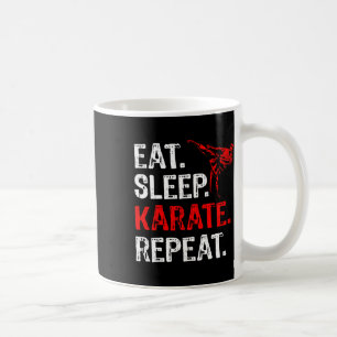 Ät Sova Karate Upprepa Karate Spelare Rolig  Kaffemugg