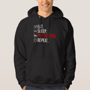 Ät. Sova. Kela Hunden. Upprepa Hoodie