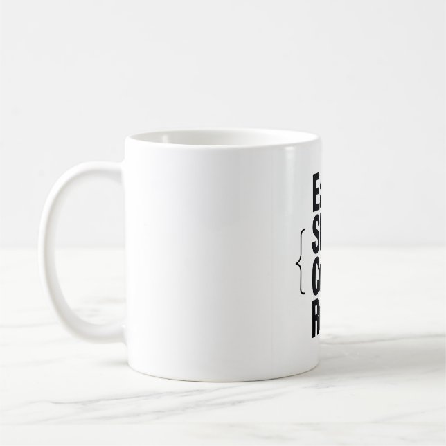 Ät Sova Kod Upprepa Programmerare Kaffemugg (Vänster)