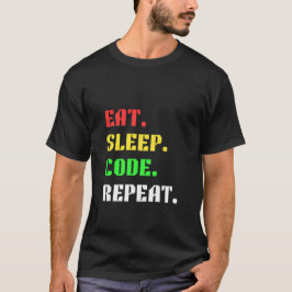 Ät Sova Kod Upprepa – Rolig Programmerare T Shirt