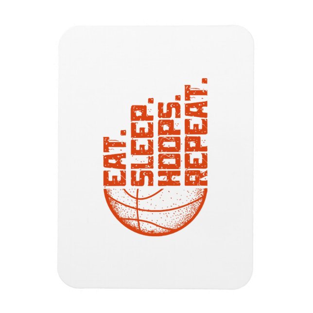 Ät Sova Korgar Uppmana Basket Roliga Citat  Magnet (Vertikal)