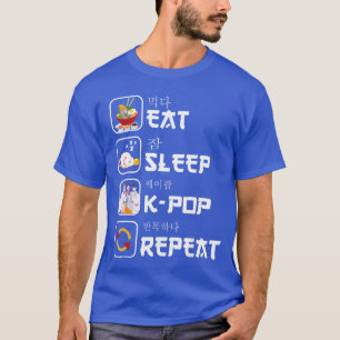 Ät Sova Kpop Upprepa Koreansk Musik Älskare Kpop B T Shirt