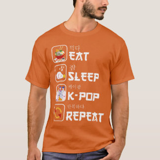 Ät Sova Kpop Upprepa Koreansk Musik Älskare Kpop B T Shirt