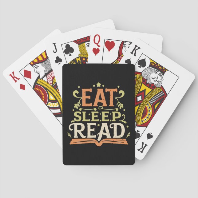 Ät Sova Läs, Roligt Läsande Casinokort (Baksidan)