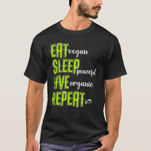 Ät Sova Lev Vegan Vegetarian T Shirt