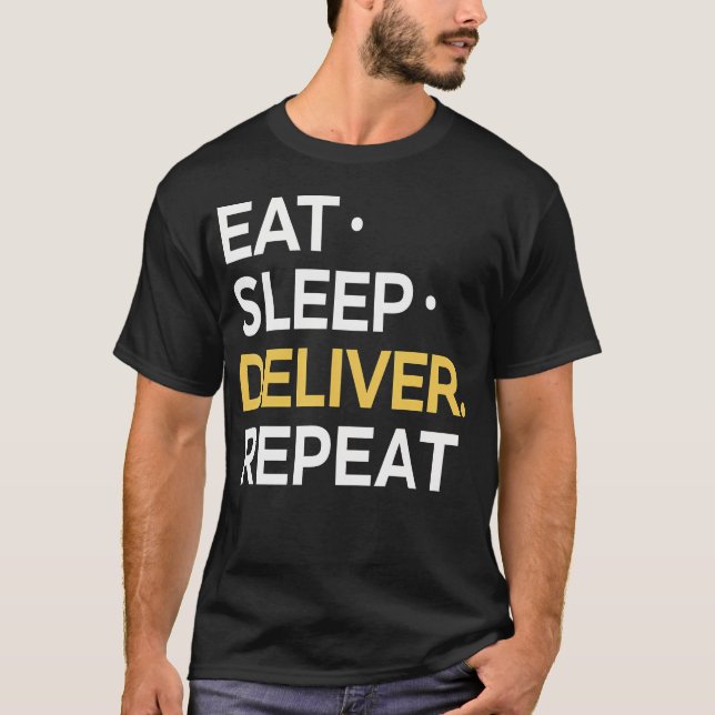 Ät Sova Leverera Upprepa T Shirt (Framsida)