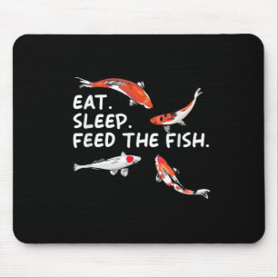 Ät Sova Mata Fisken Rolig Koi Älskare Koi Karp Musmatta