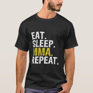 Ät Sova MMA Upprepa Blandad Mial T Shirt