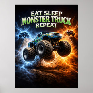 Ät Sova Monstertruck Poster