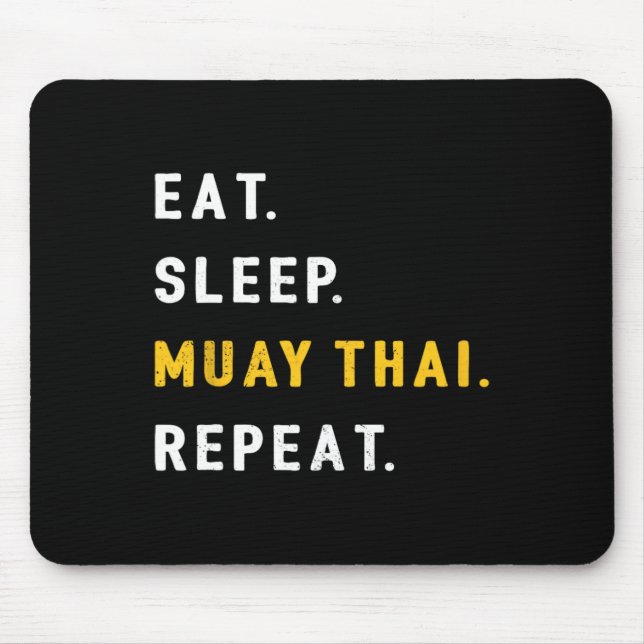 Ät Sova Muay Thai Rolig Mma Kickboxning Present Tr Musmatta (Framsidan)