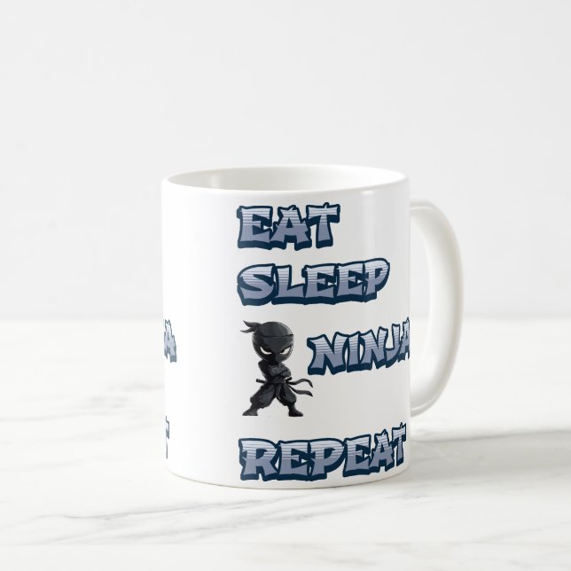 Ät, Sova, Ninja, Upprepa Kaffemugg (Framsida höger)