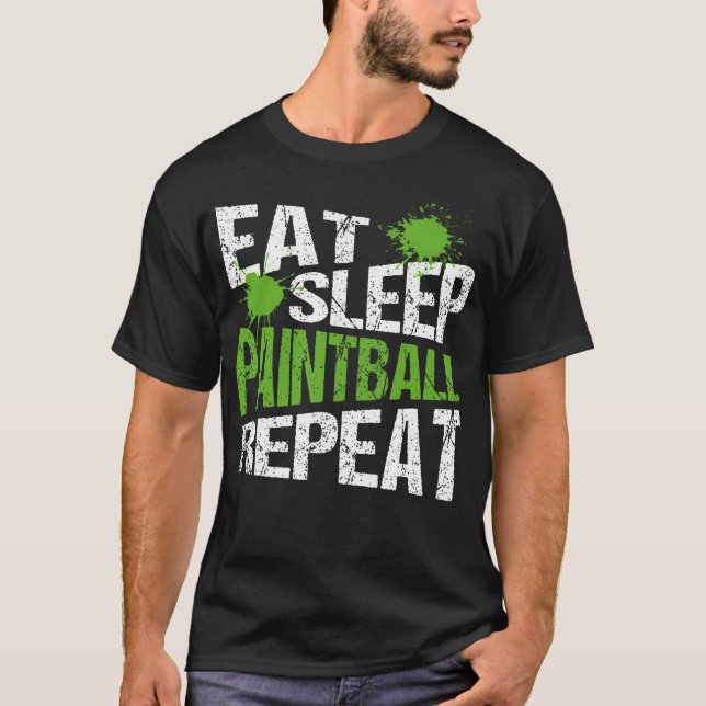 Ät Sova Paintball Rolig T Shirt (Framsida)