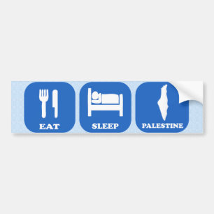 Ät Sova Palestina Bildekal