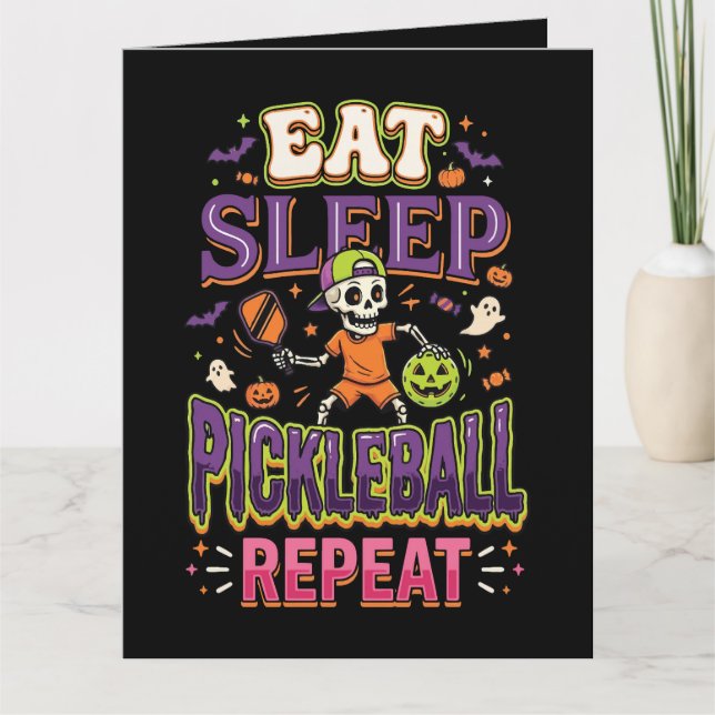 Ät Sova Pickleball Upprepa Pickleball Kort (Framsida)