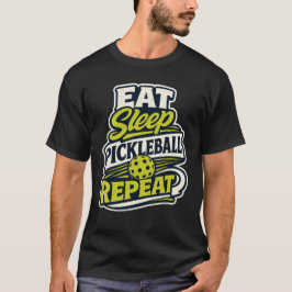 Ät Sova Pickleball Upprepa Retro T Shirt