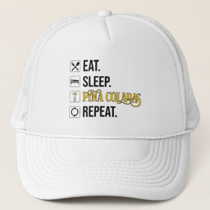 Ät. Sova. Pina Coladas. Upprepa. Keps