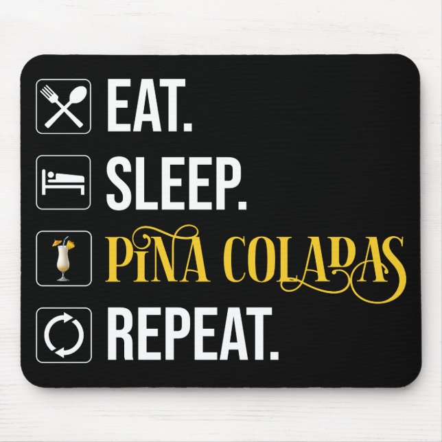 Ät. Sova. Pina Coladas. Upprepa.  Musmatta (Framsidan)