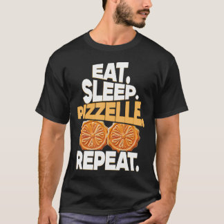Ät Sova Pizzelle Upprepa Italiensk Våffla Kaka Lo T Shirt