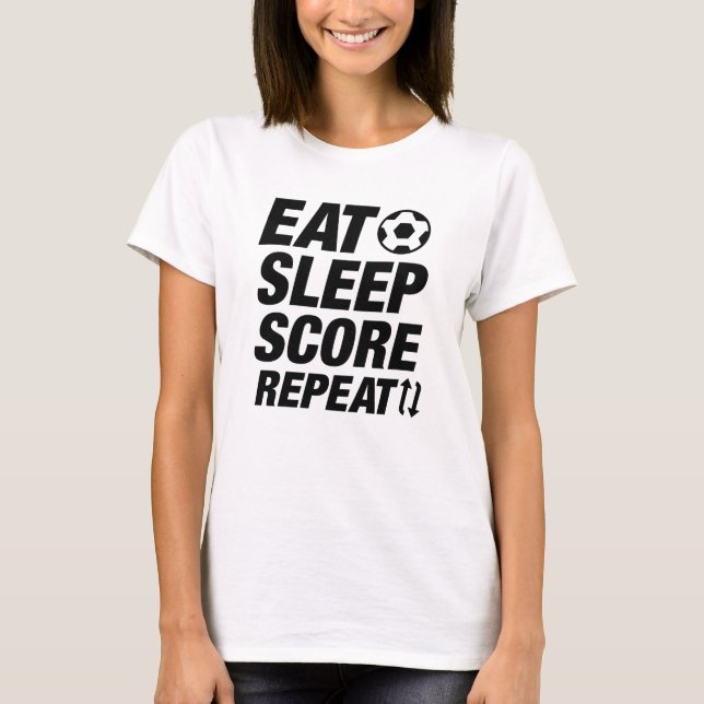 Ät Sova Poäng Upprepa T Shirt (Framsida)