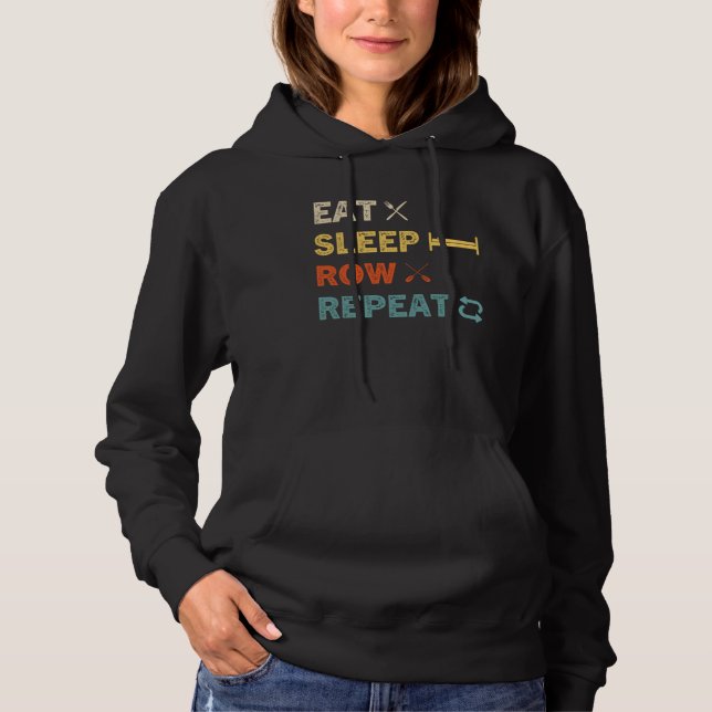 Ät Sova Ro Repeterar Rodd Roddare Besättning T Shirt (Framsida)