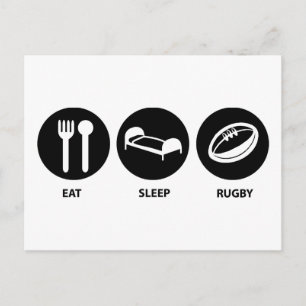 Ät Sova Rugby Vykort