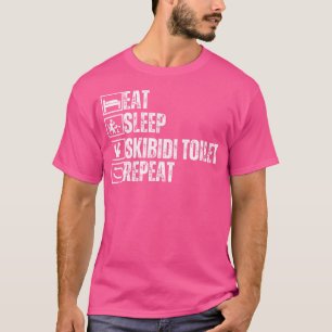 Ät Sova Skibidi Toalett Upprepa Hjärnrot Skämt Kul T Shirt